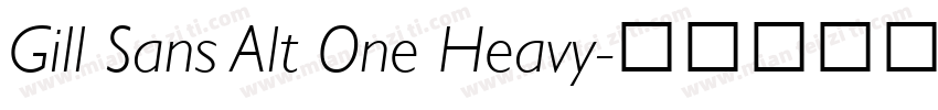 Gill Sans Alt One Heavy字体转换